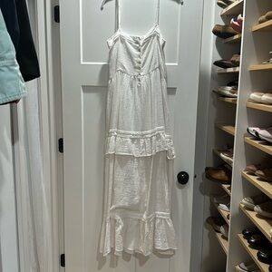 White linen dress